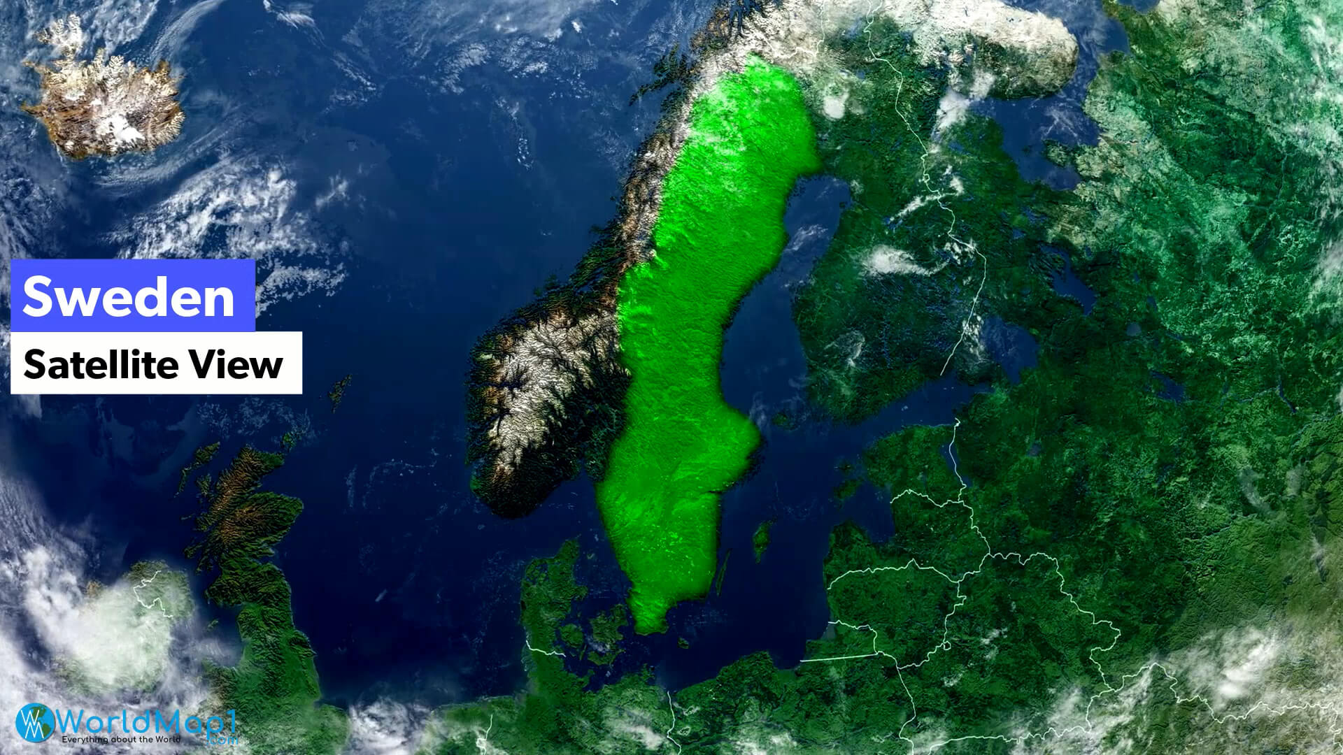 Sweden Satellite View